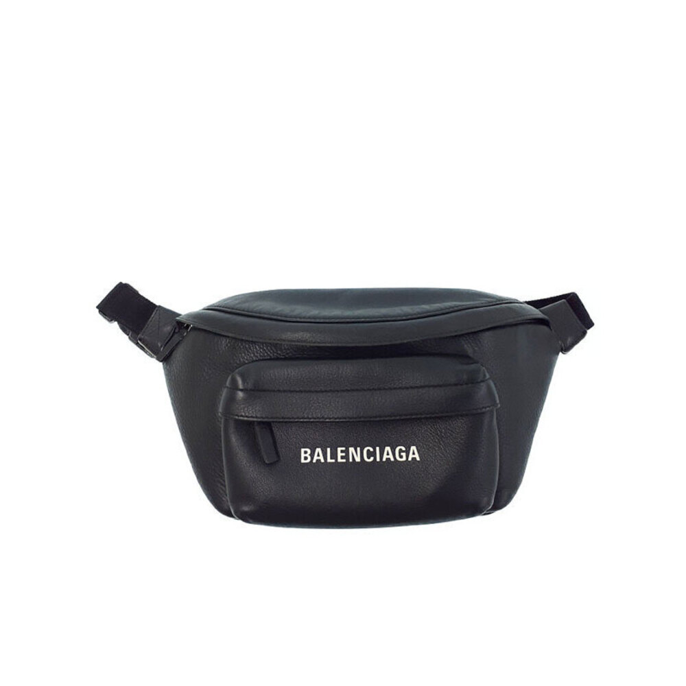 BALENCIAGA Logo Belt Crossbody Bum Bag Black - Picture 1 of 9